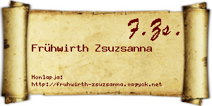 Frühwirth Zsuzsanna névjegykártya