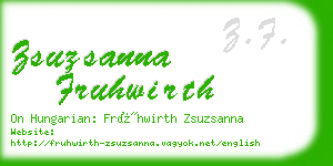 zsuzsanna fruhwirth business card